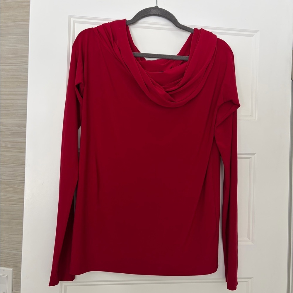Norma Kamali Red Long Sleeve Top